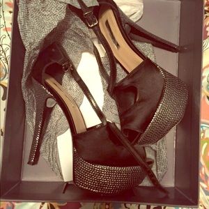 Halston Sequin Studded Platforms